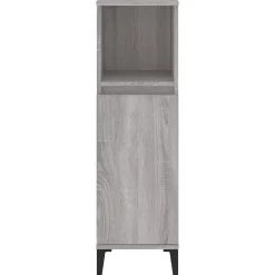 Meuble Wc|zmh Armoire salle de bain sonoma gris 30x30x100 cm