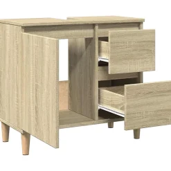 Meuble Wc|zmh Armoire salle de bain chêne sonoma 65x33x60 cm
