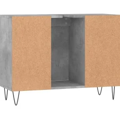 Meuble Wc|zmh Armoire salle de bain gris béton 80x33x60cm bois d'ingénierie