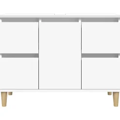 Meuble Wc|zmh Meuble d'évier blanc 80x33x60 cm bois d'ingénierie