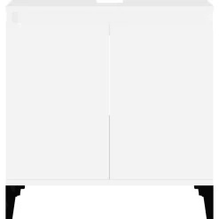 zmh Meuble d'évier blanc 58x33x60 cm bois d'ingénierie