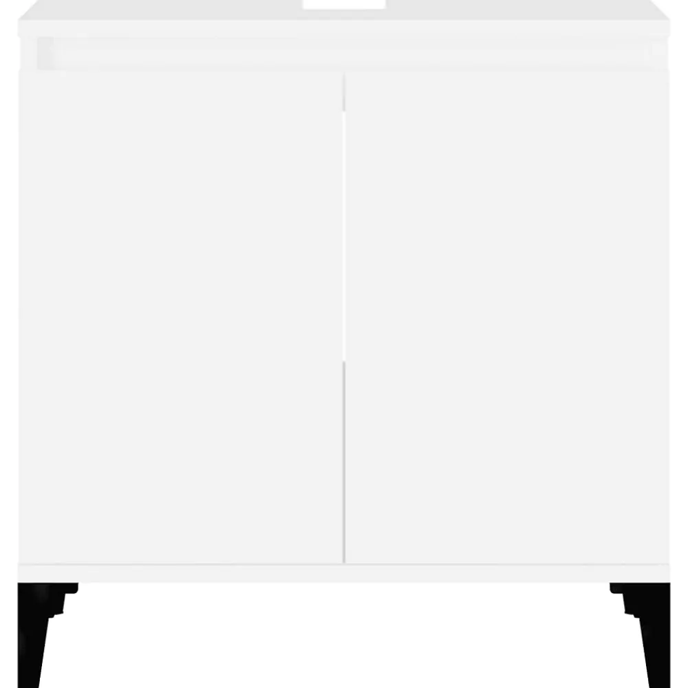 zmh Meuble d'évier blanc 58x33x60 cm bois d'ingénierie