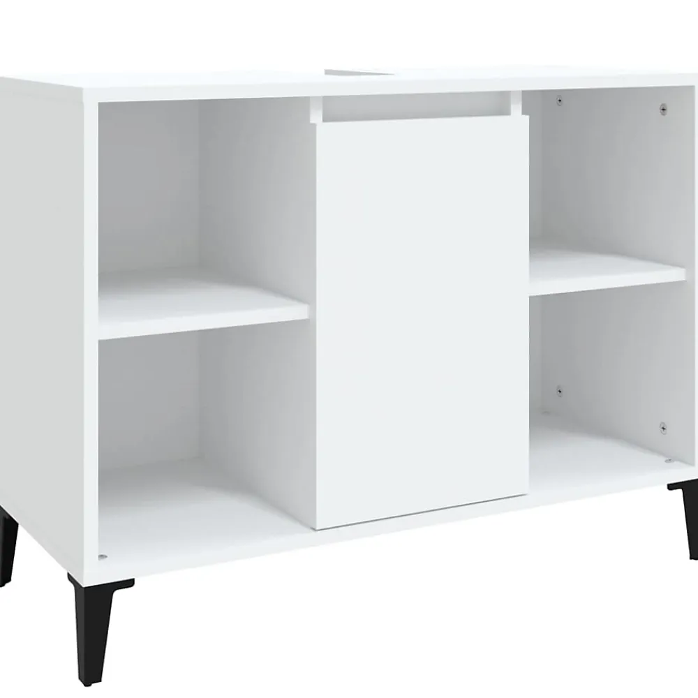 zmh Meuble d'évier blanc 80x33x60 cm bois d'ingénierie