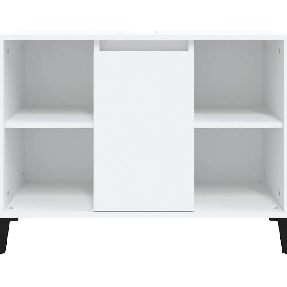 zmh Meuble d'évier blanc 80x33x60 cm bois d'ingénierie