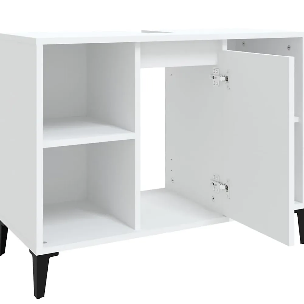 zmh Meuble d'évier blanc 80x33x60 cm bois d'ingénierie