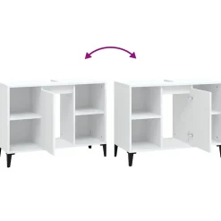 zmh Meuble d'évier blanc 80x33x60 cm bois d'ingénierie
