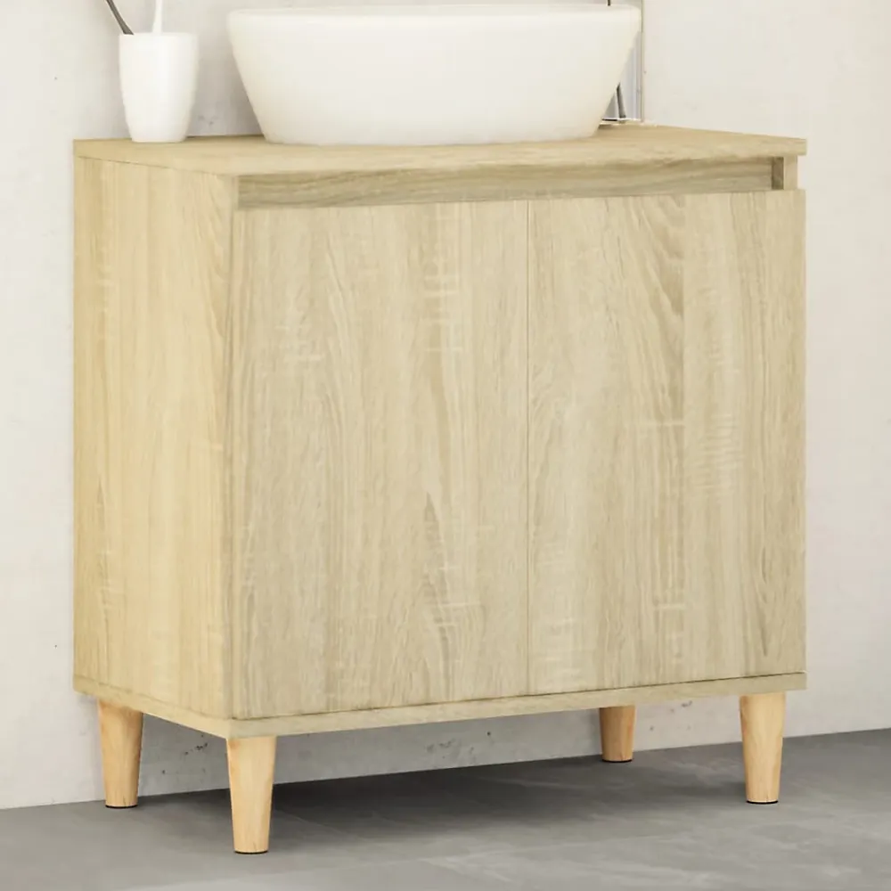 Meuble Wc|zmh Meuble d'évier chêne sonoma 58x33x60 cm bois d'ingénierie