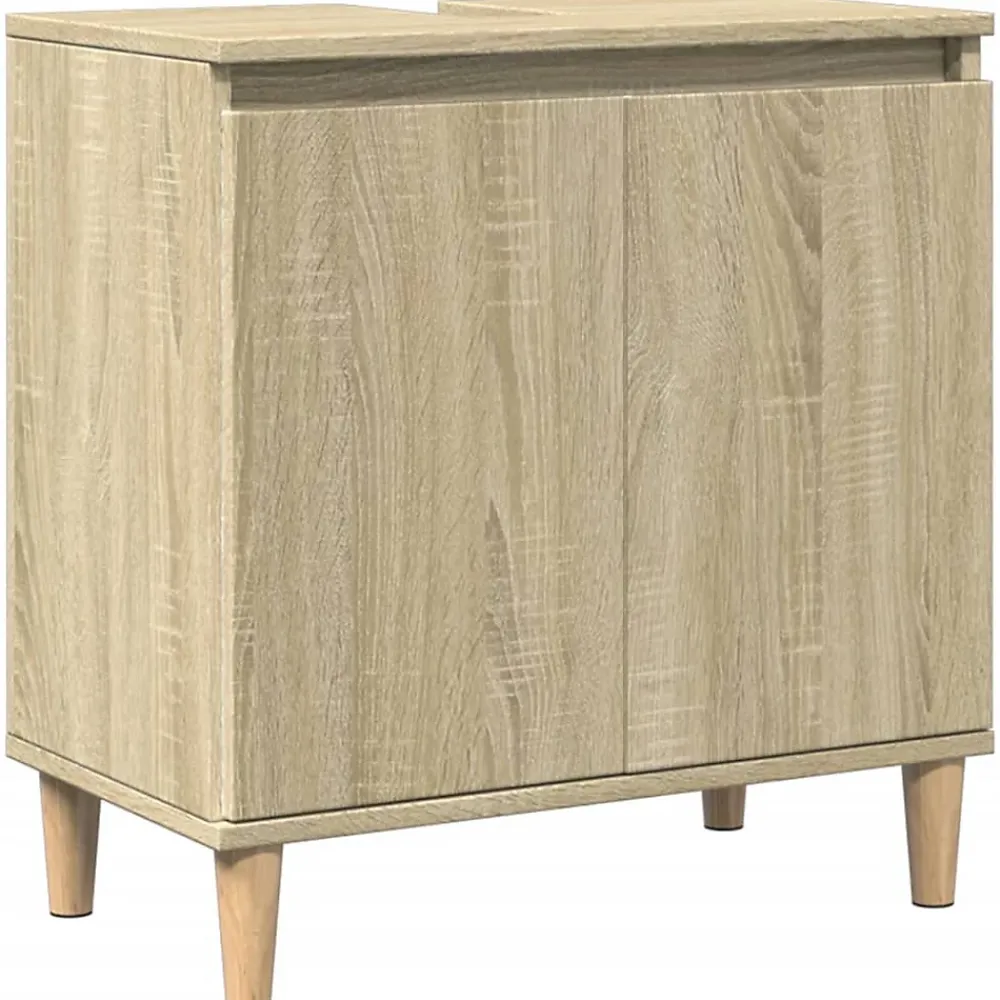 Meuble Wc|zmh Meuble d'évier chêne sonoma 58x33x60 cm bois d'ingénierie