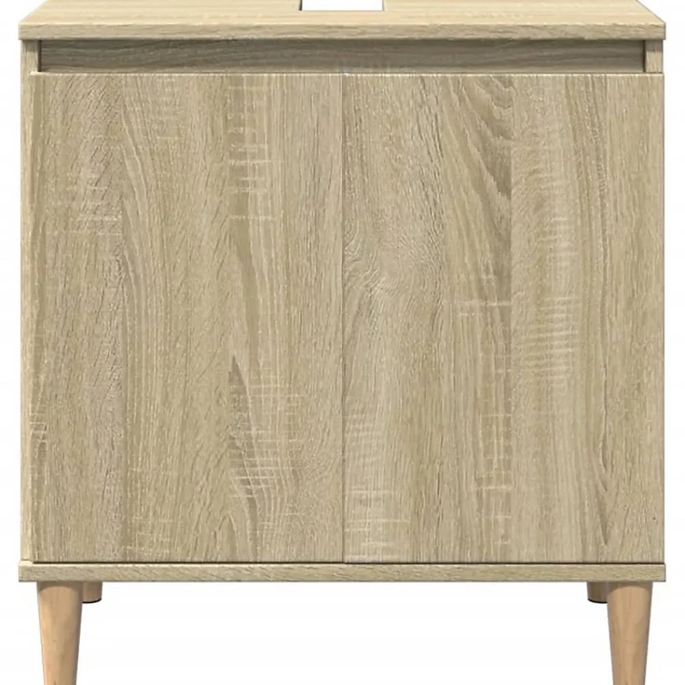 Meuble Wc|zmh Meuble d'évier chêne sonoma 58x33x60 cm bois d'ingénierie
