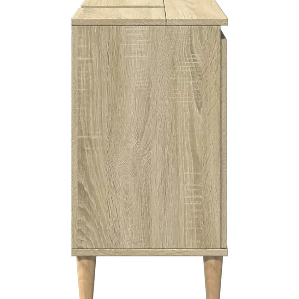 Meuble Wc|zmh Meuble d'évier chêne sonoma 58x33x60 cm bois d'ingénierie