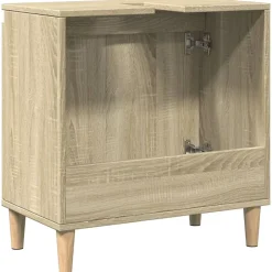 Meuble Wc|zmh Meuble d'évier chêne sonoma 58x33x60 cm bois d'ingénierie