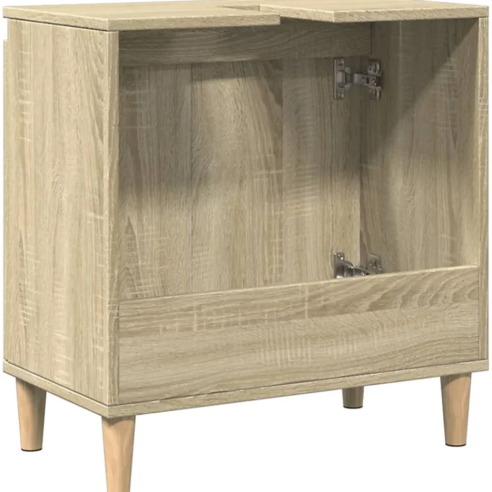 Meuble Wc|zmh Meuble d'évier chêne sonoma 58x33x60 cm bois d'ingénierie