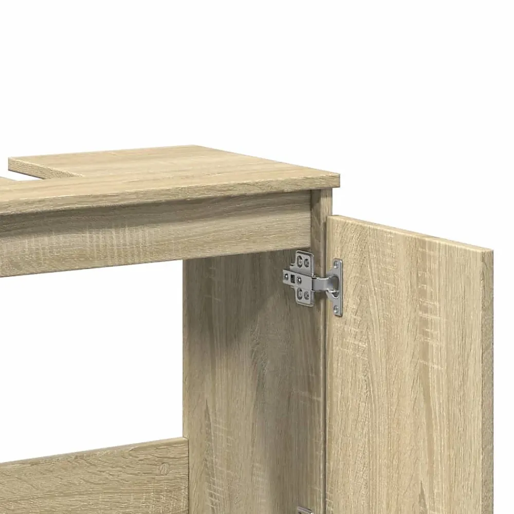 Meuble Wc|zmh Meuble d'évier chêne sonoma 58x33x60 cm bois d'ingénierie