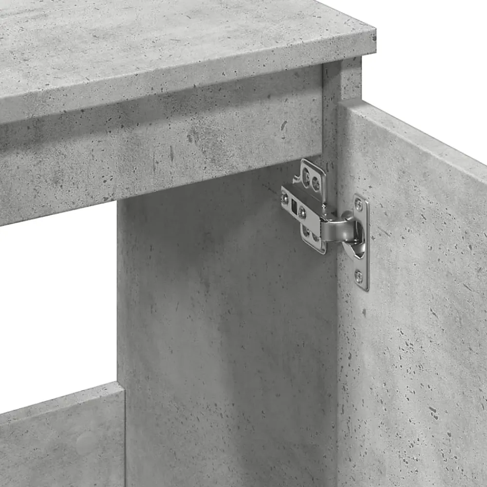 Meuble Wc|zmh Meuble d'évier gris béton 58x33x60 cm bois d'ingénierie