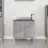 Meuble Wc|zmh Meuble d'évier sonoma gris 58x33x60 cm bois d'ingénierie