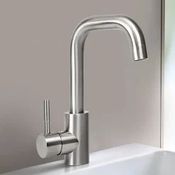 Robinet Lavabo Et Vasque|zmh Mitigeur de lavabo moderne en acier inoxydable pour salle de bain avec douche extractible
