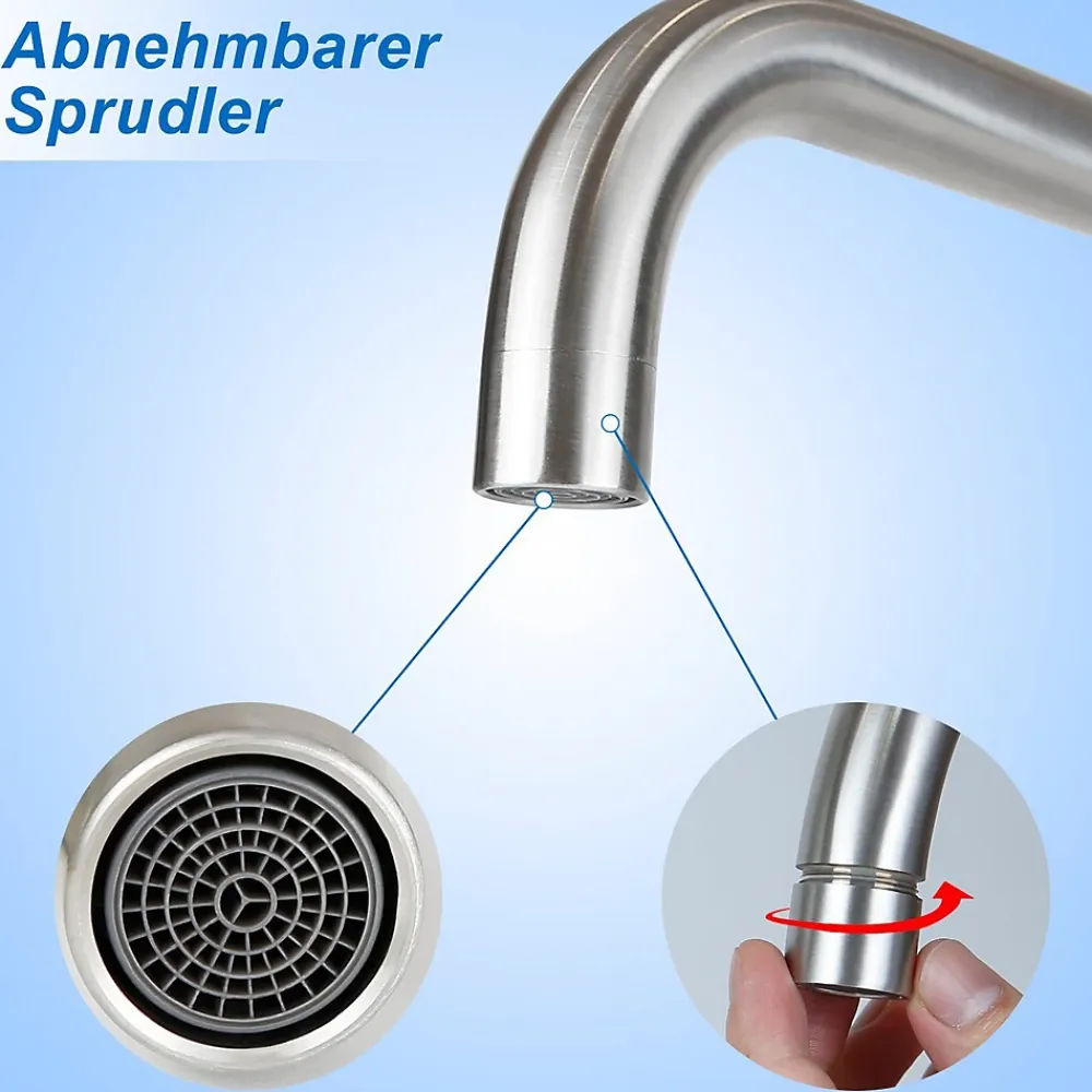 Robinet Lavabo Et Vasque|zmh Mitigeur de lavabo moderne en acier inoxydable pour salle de bain avec douche extractible