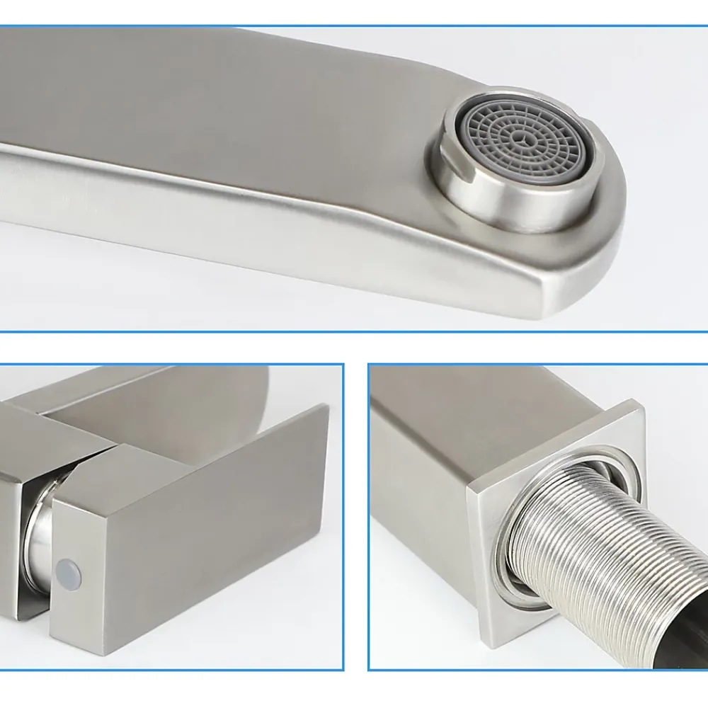Robinet Lavabo Et Vasque|zmh Robinet de lavabo en acier inoxydable haute pression avec mitigeur monocommande