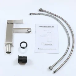 Robinet Lavabo Et Vasque|zmh Robinet de lavabo en acier inoxydable haute pression avec mitigeur monocommande
