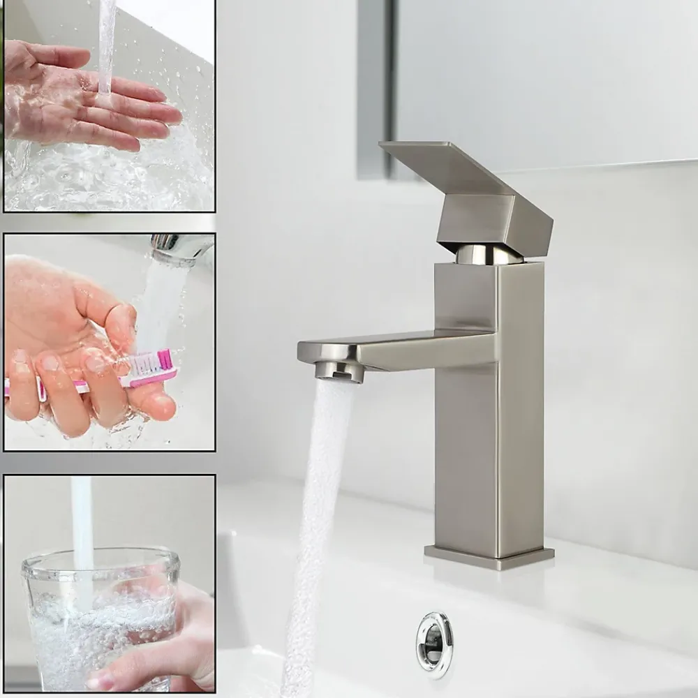 Robinet Lavabo Et Vasque|zmh Robinet de lavabo en acier inoxydable haute pression avec mitigeur monocommande