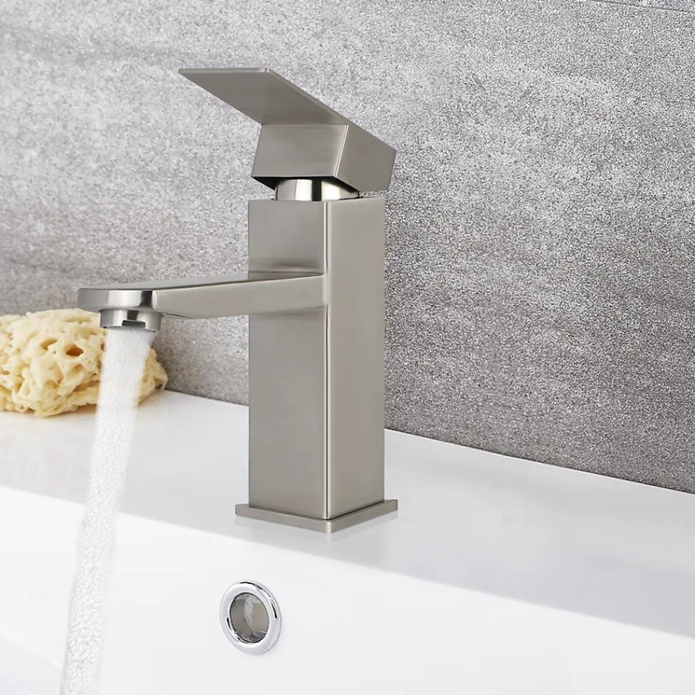 Robinet Lavabo Et Vasque|zmh Robinet de lavabo en acier inoxydable haute pression avec mitigeur monocommande